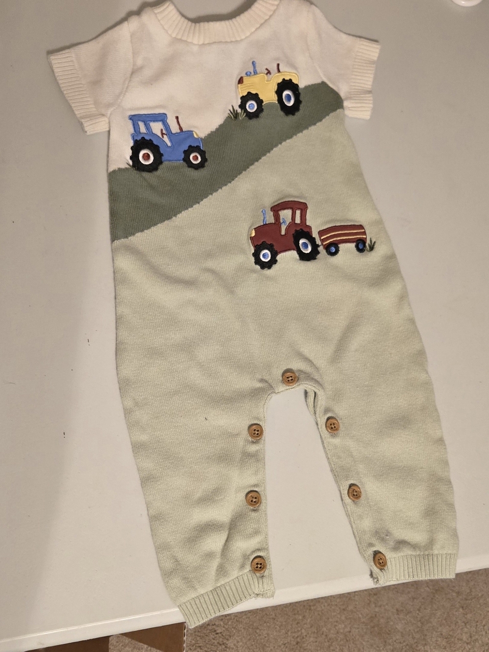 Cracker Barrel Good Lad Tractor Onesie